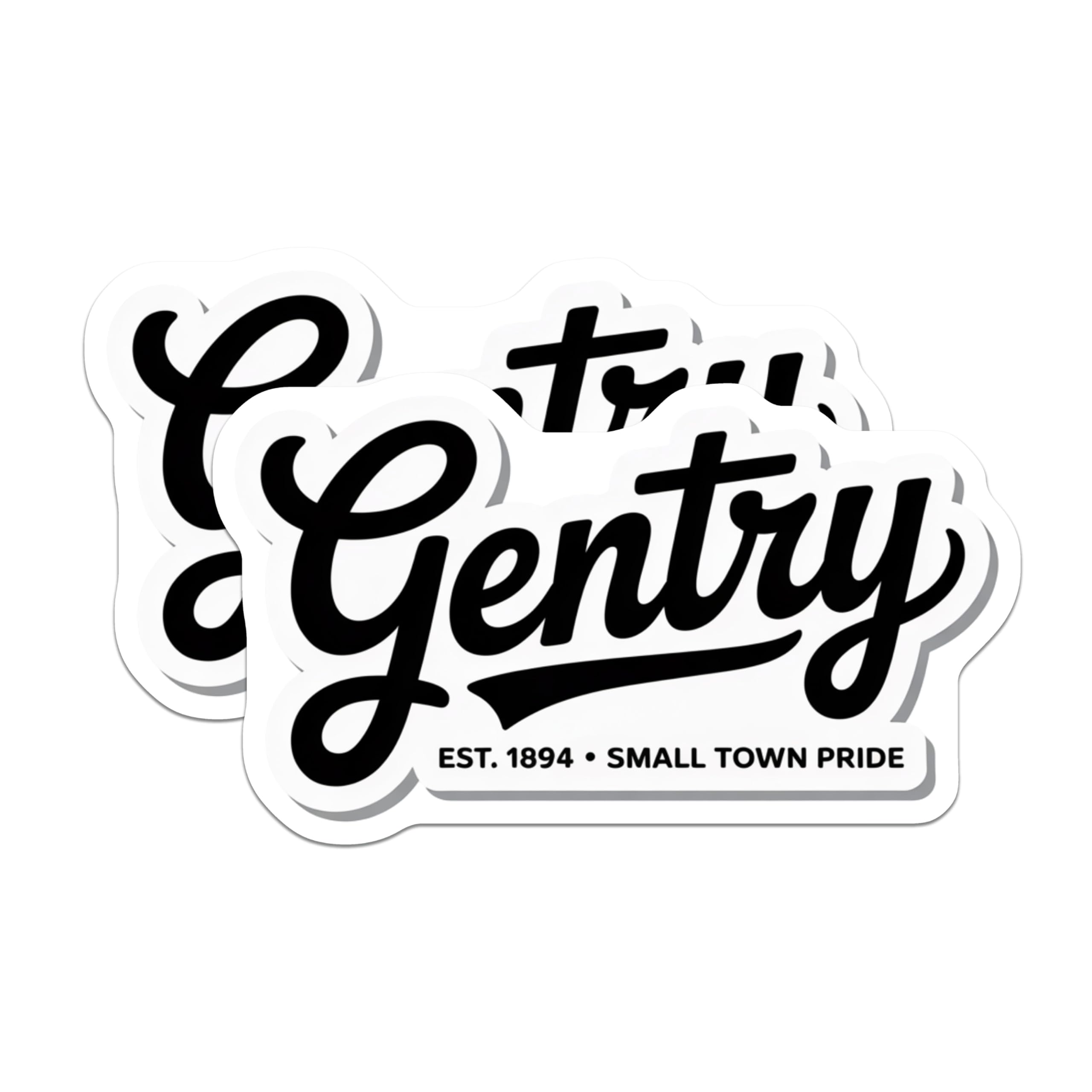 (2 Pack) Gentry Magnets - Small Town Pride - Hometown Decor - 5" On Longest Side - Premium Magnet - for Cars, Refrigerators, Toolboxes, Lockers - Made in USA - MAG18500