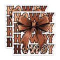 (2 Pack) Howdy Lettering Magnets - Western Country Leopard Print Decor - Rustic Farmhouse Bow Accent Style - 5 Inches On Longest Side - Thick Durable Magnet - Made in USA - MAG22503