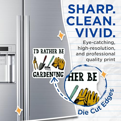 (2 Pack) Gardening Enthusiast Magnets - Gardener Quotes - Funny Garden Magnets - 5" On Longest Side - for Cars, Fridges, Toolboxes - Made in USA - MAG4172