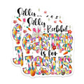 (2 Pack) Easter is for Jesus Magnets - Colorful Easter - Christian Faith - Easter Celebration - 5" On Longest Side - for Cars, Refrigerators, Toolboxes, Lockers - Made in USA BMCS3371