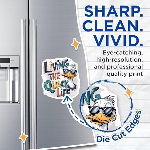 (2 Pack) Living The Quack Life Magnets Magnets - 5" On Longest Side - Made in USA - Sticks to Refrigerators & Metal Surfaces - MAG8495