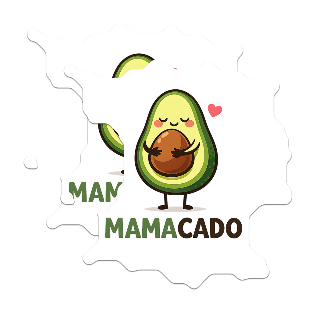 (2 Pack) Mamacado Magnets - Cute Avocado Mom Decor - Mother's Day Kitchen Refrigerator Art - New Mom - 5 Inches On Longest Side - Thick Durable Magnet - Made in USA - MAG21938