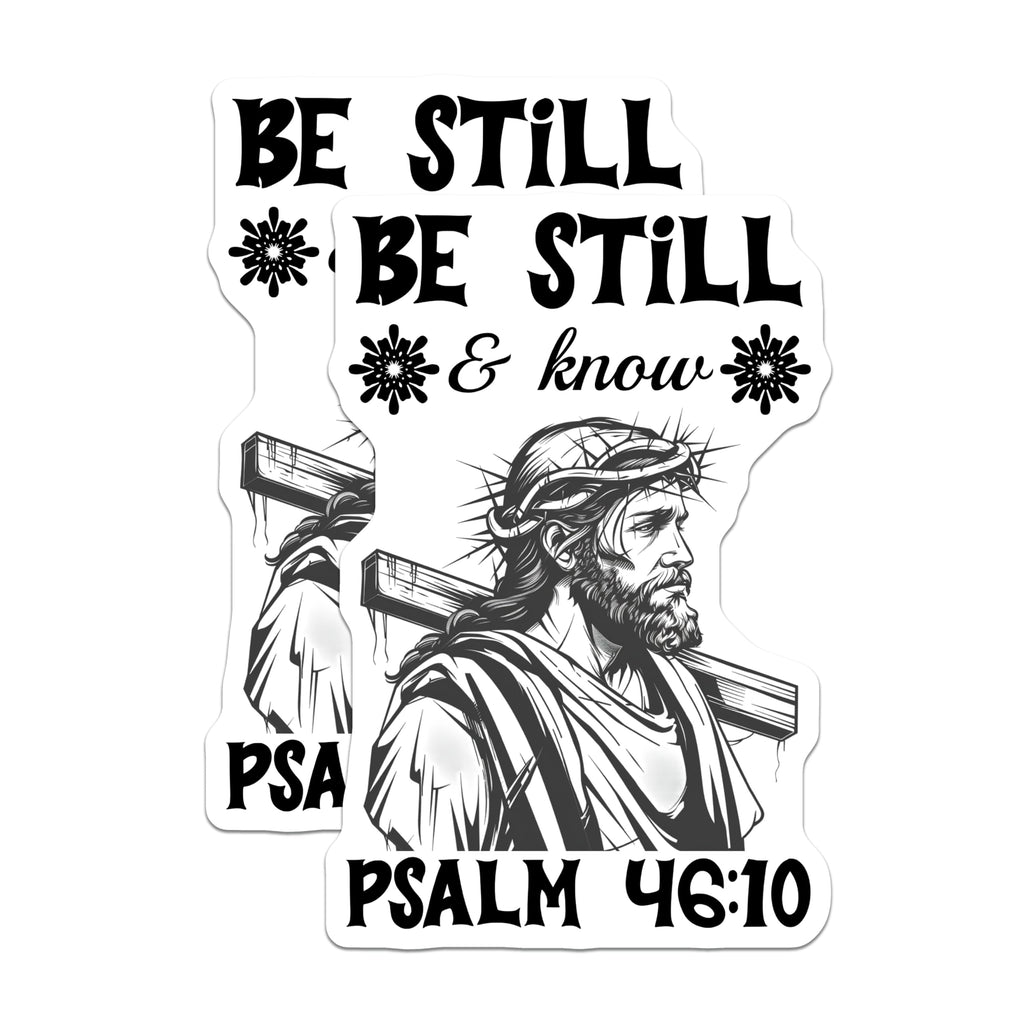 (2 Pack) Psalm 46 10 Magnets - Be Still and Know - Jesus Christ Religious Magnets - 5" On Longest Side - Premium Magnet - for Cars, Refrigerators, Toolboxes, Lockers - Made in USA - MAG16607