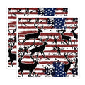 (2 Pack) American Flag Deer Magnets - Patriotic Hunter Decor - Rustic Wildlife Art - Distressed Flag - Outdoor Enthusiast - 5 Inches On Longest Side - Thick Durable Magnet - Made in USA - MAG19540