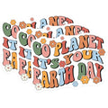 (3 Pack) Earth Day Decals - Go Planet Its Your Day - Retro Flower Power Laptop Decal - 3 Inches On Longest Side - Easy Peel & Apply - Made in USA - 3MCS7483