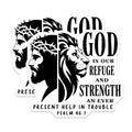 (2 Pack) Christian Magnets - Lion and Jesus - Psalm 46 1 Religious Magnet - 5" On Longest Side - Premium Magnet - for Cars, Refrigerators, Toolboxes, Lockers - Made in USA - MAG14021