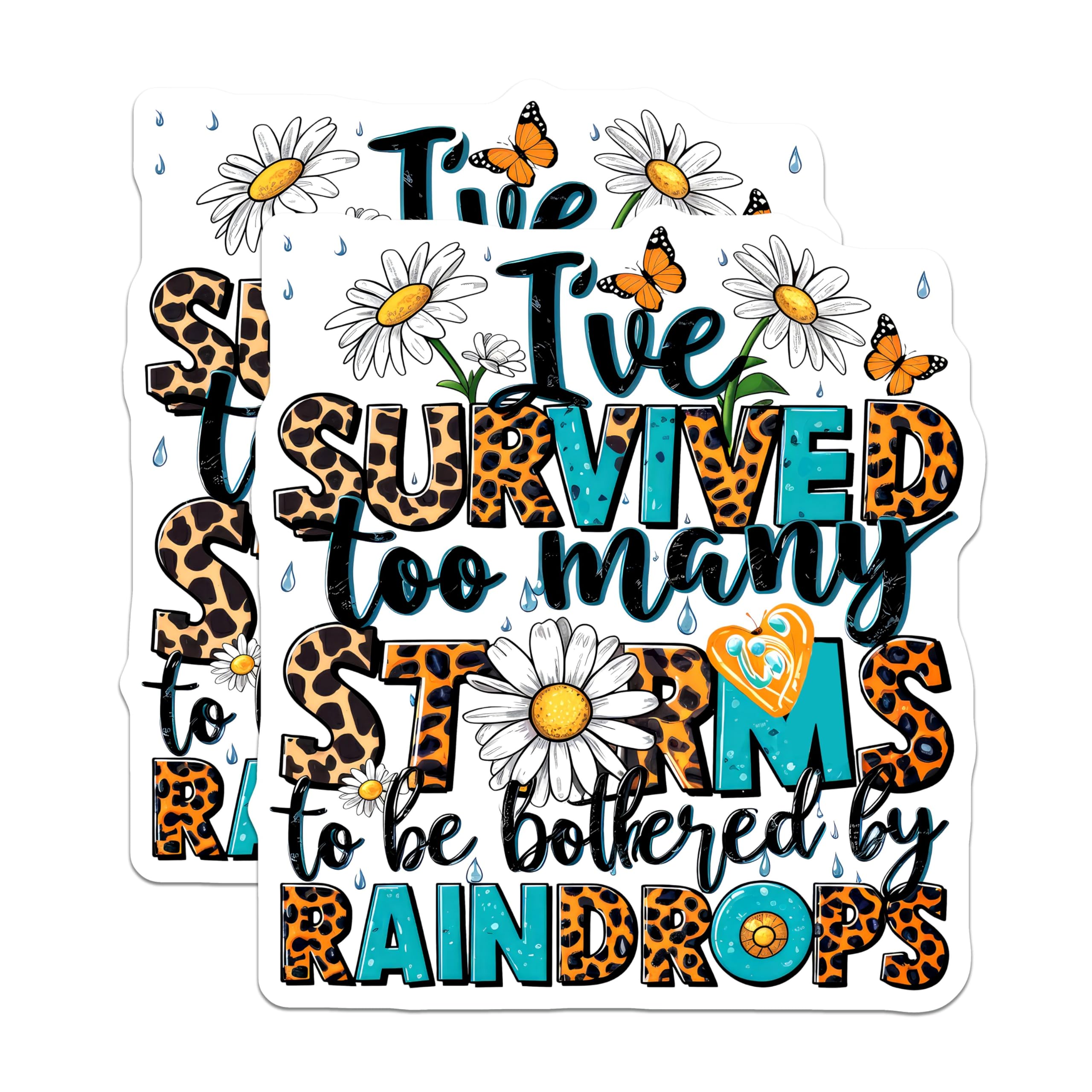 (2 Pack) Inspirational Phrase Stickers - Motivational Quote - Weather Resilience - 5" On Longest Side - Sticks to Smooth Flat Surfaces - Made in USA - BMCS8921