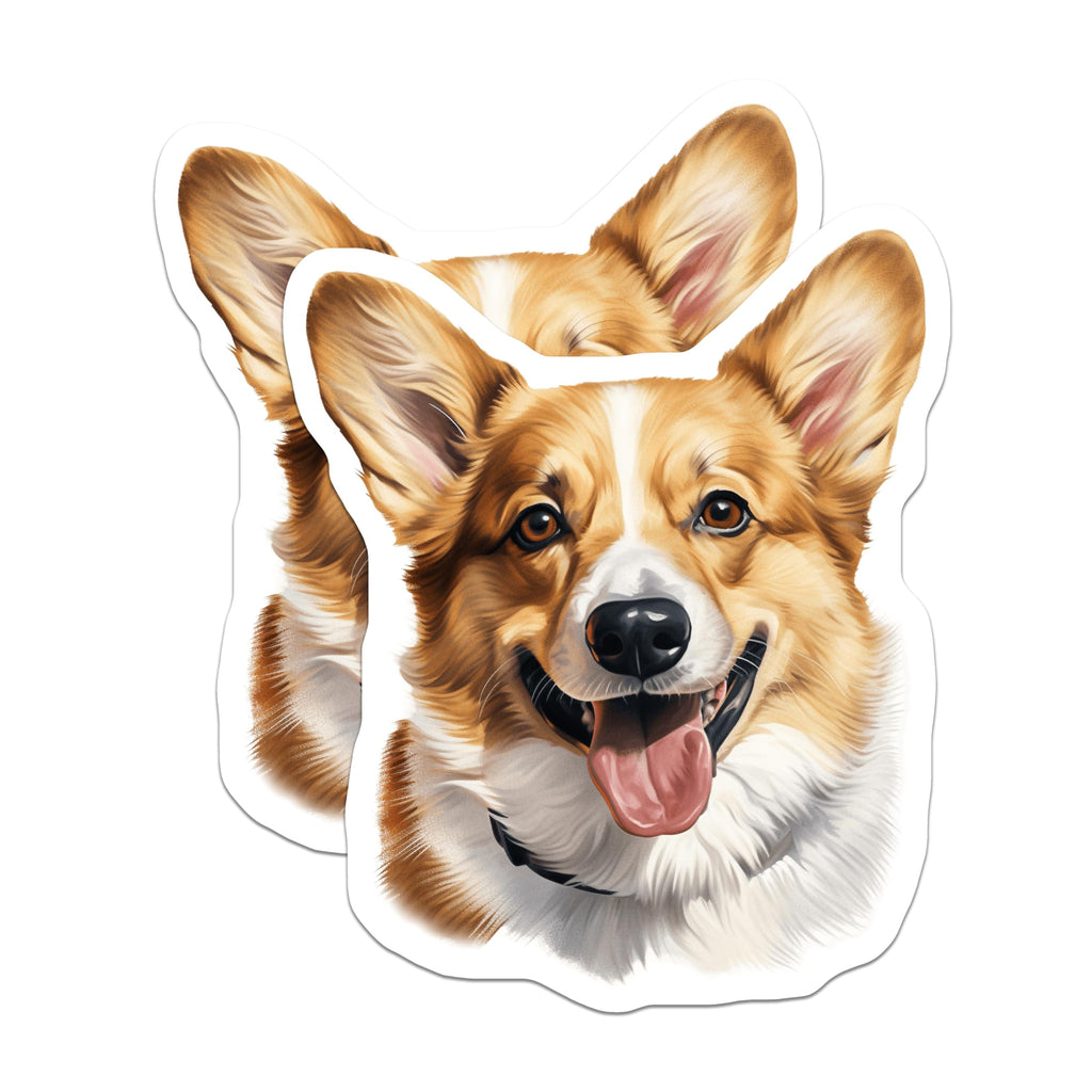 (2 Pack) Corgi Dog Magnets - Corgi Owner Accessory - Happy Pet Lover Decor - Refrigerator Decor - 5 Inches On Longest Side - Thick Durable Magnet - Made in USA - MAG28600