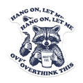 (2 Pack) Overthinker Magnets - Raccoon Anxiety Fuel Coffee - Funny Animal Fridge Locker Decor - 5 Inches On Longest Side - Thick Durable Magnet - Made in USA - MAG37884