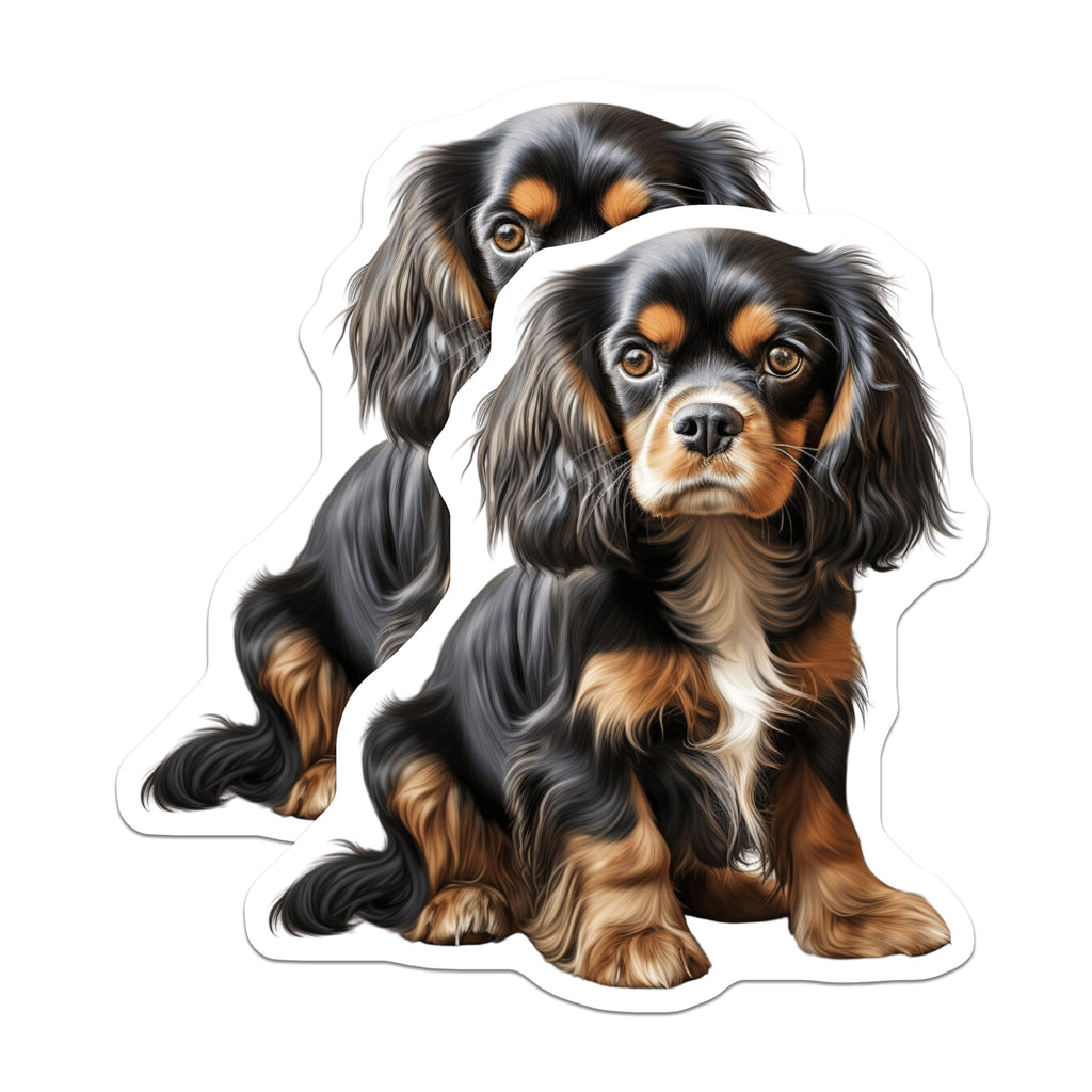 (2 Pack) Cavalier King Charles Spaniel Magnets - Adorable Puppy Dog Decor - Pet Lover Animal Art - Canine Breed Collectibles - 5 Inches On Longest Side - Thick Durable Magnet - Made in USA - MAG24560