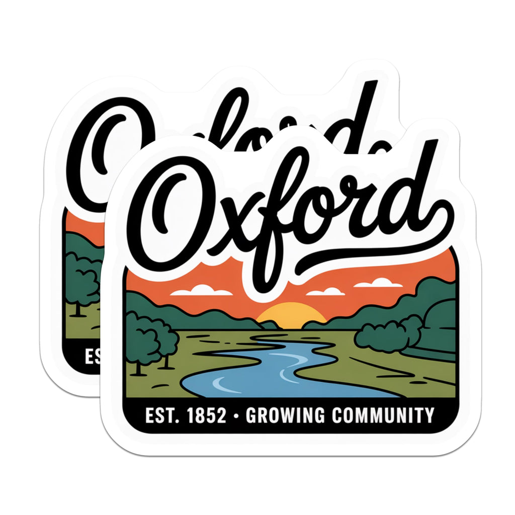 (2 Pack) Oxford Cityscape Magnets - Home Decor Souvenir - Travel Memory - 5" On Longest Side - Premium Magnet - for Cars, Refrigerators, Toolboxes, Lockers - Made in USA - MAG17627