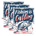 (3 Pack) Fishing is Calling Decals - Angler Decal - Laptop Decal - 3 Inches On Longest Side - Easy Peel & Apply - Made in USA - 3MCS1473