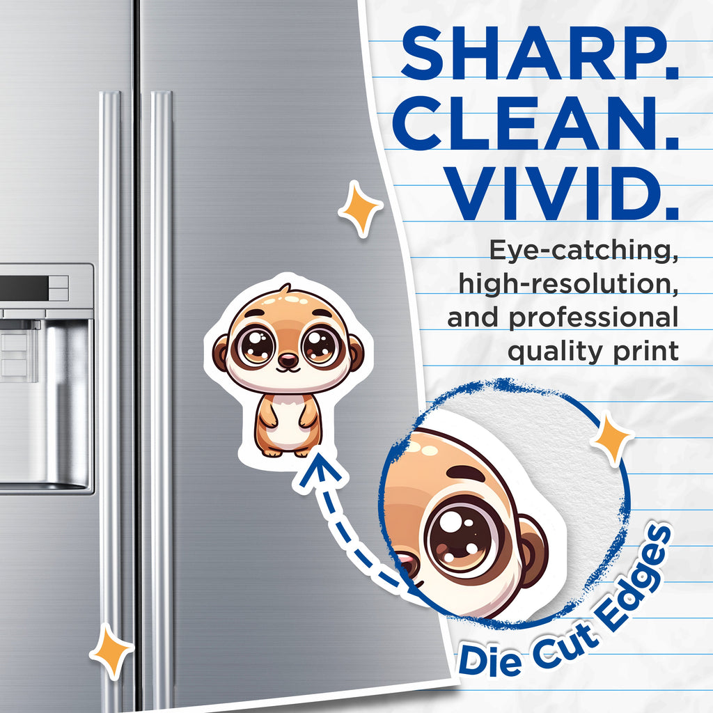 (2 Pack) Cute Meerkat Magnets - Adorable Animal Fridge Decor - Kawaii Locker Accent for Critter Enthusiasts - 5 Inches On Longest Side - Thick Durable Magnet - Made in USA - MAG36407