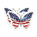 (2 Pack) American Flag Butterfly Magnets - Patriotic USA Decor - Independence Day Fridge Sticker - 5 Inches On Longest Side - Thick Durable Magnet - Made in USA - MAG37763