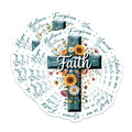 (2 Pack) Faith Stickers - Christian Stickers - Religious Stickers- 5" On Longest Side - Sticks to Smooth Flat Surfaces - Made in USA - BMCS16526