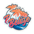 (2 Pack) Belize Magnets - Tropical Beach Vibes - Vacation Souvenir - 5" On Longest Side - Premium Magnet - for Cars, Refrigerators, Toolboxes, Lockers - Made in USA - MAG18708