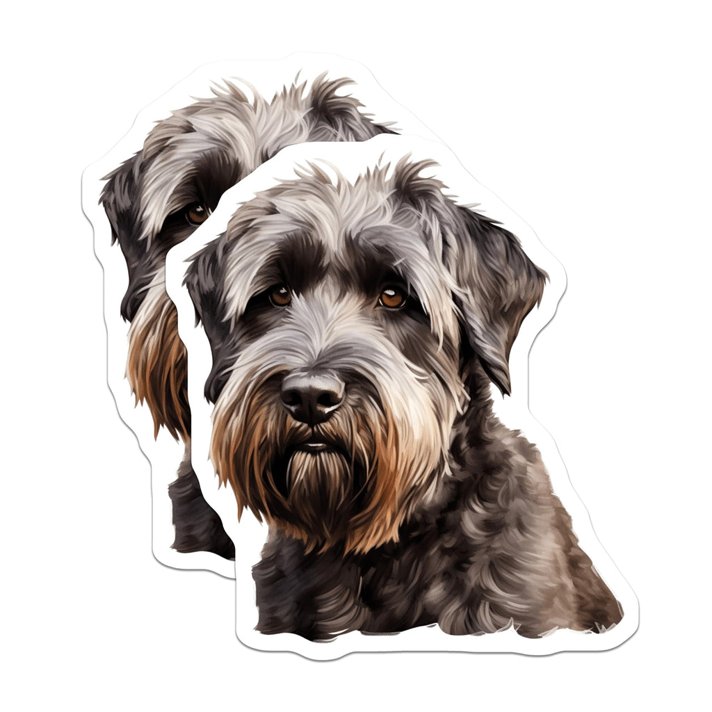 (2 Pack) Schnauzer Dog Magnets - Pet Lover Decor - Dog Mom Dad Accessories - Terrier Breed Art Refrigerator Magnets - 5 Inches On Longest Side - Thick Durable Magnet - Made in USA - MAG29210