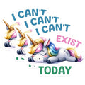 (3 Pack) Lazy Unicorn Decals - Funny Quote - Laptop Decor - 3 Inches On Longest Side - Easy Peel & Apply - Made in USA - 3MCS2115