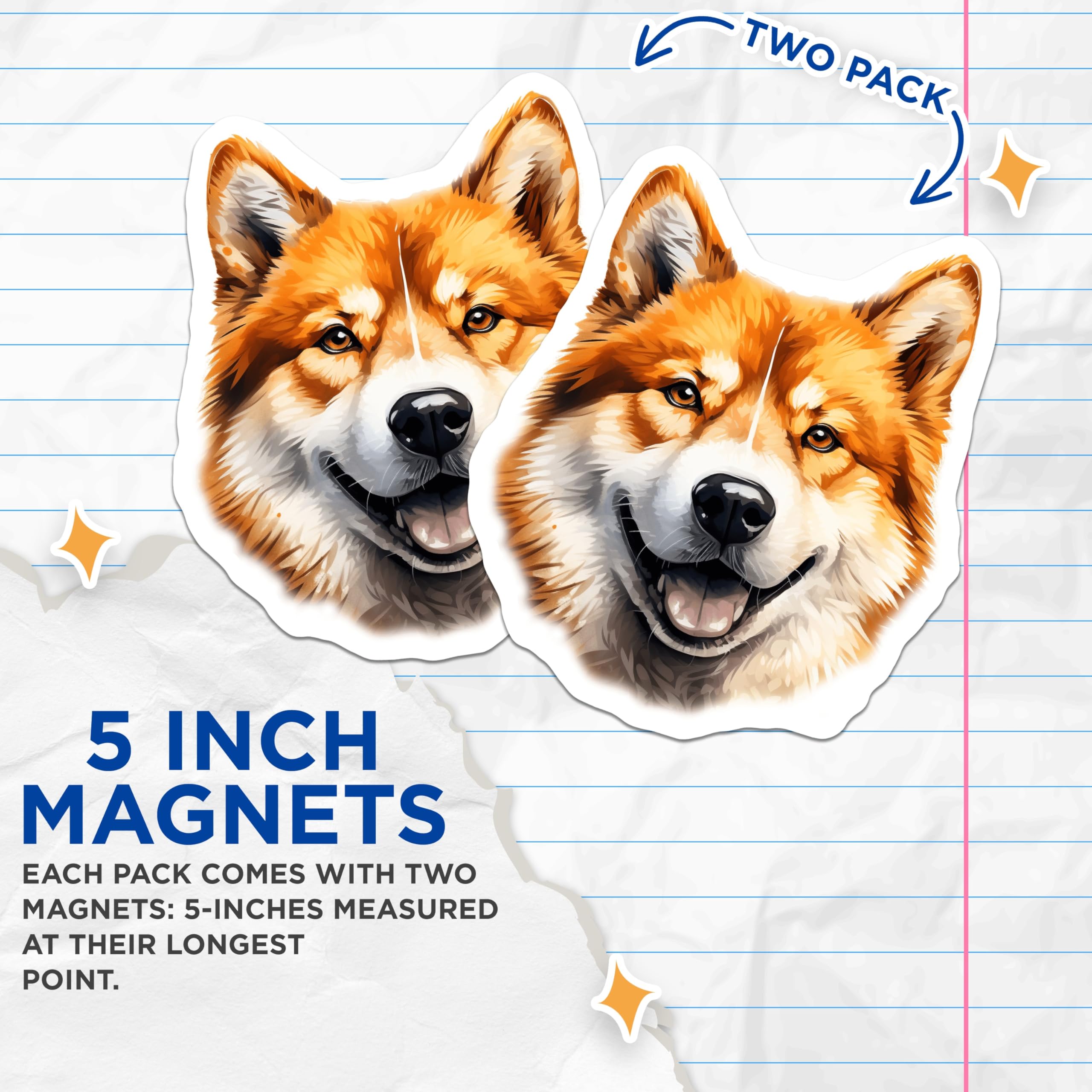 (2 Pack) Adorable Corgi Magnets - Cute Dog Lover Decor - Pet Parent Accessory - 5 Inches On Longest Side - Thick Durable Magnet - Made in USA - MAG25747