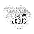 (2 Pack) Jesus was There Magnets - Christian Faith Quote - Inspirational Heart Decor - 5 Inches On Longest Side - Thick Durable Magnet - Made in USA - MAG24140