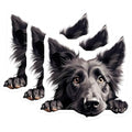 (3 Pack) Black German Shepherd Decals - Dog Breed Stickers - Pet Lover Decals - 3 Inches On Longest Side - Easy Peel & Apply - Made in USA - 3MCS8624