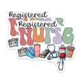 (2 Pack) Registered Nurse Magnets - Groovy Nurse Life Essentials Stethoscope Coffee - Healthcare Professional Appreciation - 5 Inches On Longest Side - Thick Durable Magnet - Made in USA - MAG22261