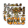 (2 Pack) Mom of Girls Magnets - Western Mama Decor - Boho Sunflower Leopard Print Fridge - 5 Inches On Longest Side - Thick Durable Magnet - Made in USA - MAG25072