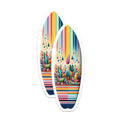 (2 Pack) Cactus Garden Magnets - Colorful Desert Art - Rainbow Stripes Magnets - 5" On Longest Side - Premium Magnet - for Cars, Refrigerators, Toolboxes, Lockers - Made in USA - MAG14203