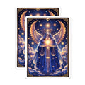 (2 Pack) Libra Zodiac Sign Magnets - Angel Astrology Theme - Balance Scale Celestial Decor - 5" On Longest Side - Premium Magnet - for Cars, Refrigerators, Toolboxes, Lockers - Made in USA - MAG14524