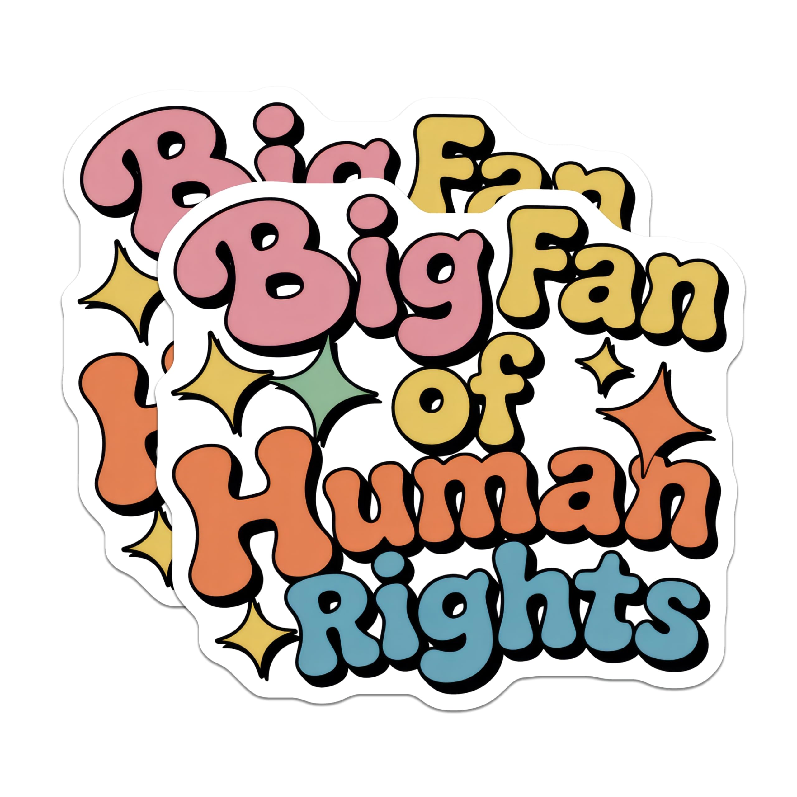 (2 Pack) Human Rights Magnets - Equality Supporter - Social Justice Decor - 5" On Longest Side - Premium Magnet - for Cars, Refrigerators, Toolboxes, Lockers - Made in USA - MAG14305