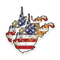 (2 Pack) West Virginia Magnets - American Flag Art - US State Fridge Decor - 5" On Longest Side - Premium Magnet - for Cars, Refrigerators, Toolboxes, Lockers - Made in USA - MAG17477