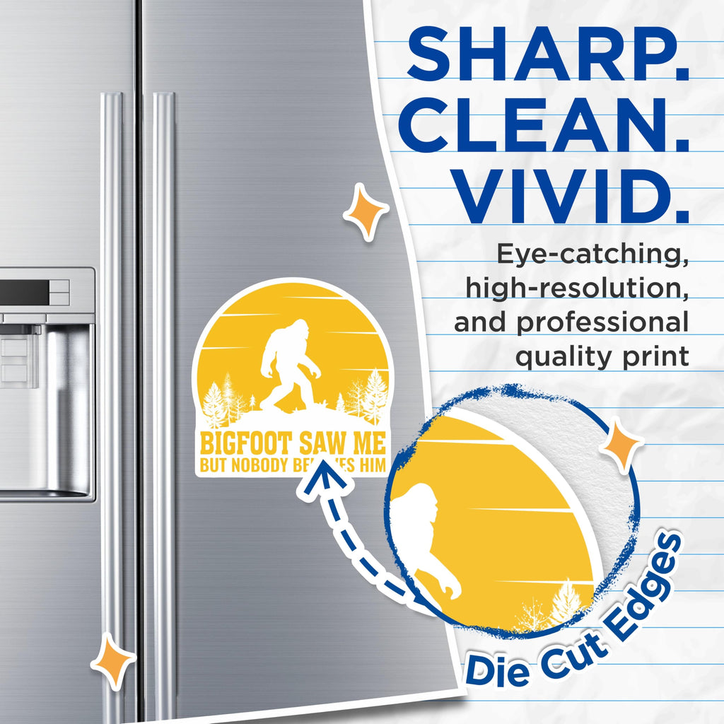 (2 Pack) Bigfoot Magnets - Funny Sasquatch Quote - Cryptozoology Fridge Magnets - 5" On Longest Side - Premium Magnet - for Cars, Refrigerators, Toolboxes, Lockers - Made in USA - MAG18278