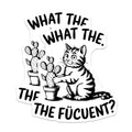 (2 Pack) Funny Cat Magnets - What The Fücuent Meme - Cactus Humor - Refrigerator Locker Decor - 5 Inches On Longest Side - Thick Durable Magnet - Made in USA - MAG39802