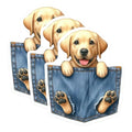 (3 Pack) Golden Retriever Decals - Cute Puppy Stickers - Laptop Decal - 3 Inches On Longest Side - Easy Peel & Apply - Made in USA - 3MCS2892