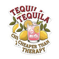 (2 Pack) Tequila Cheaper Than Therapy Magnets - Fun Drink Decorations - Kitchen Refrigerator Accessories - Lemon Drink Art - 5" On Longest Side - for Cars, Fridges, Toolboxes - Made in USA - MAG6845