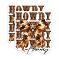 (2 Pack) Howdy Magnets - Cowgirl Western Decor - Cowhide Bow Fridge Magnets - Southern Style Refrigerator Accents - 5 Inches On Longest Side - Thick Durable Magnet - Made in USA - MAG36556