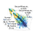 (2 Pack) Motivational Quote Magnets - Inspirational Feather Art - Christian Decor - 5" On Longest Side - for Cars, Fridges, Toolboxes - Made in USA - MAG7553