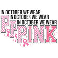 (3 Pack) in October We Wear Pink Decals - Breast Cancer Awareness Decal - Laptop Decal - 3 Inches On Longest Side - Easy Peel & Apply - Made in USA - 3MCS1319
