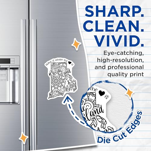 (2 Pack) Home is Where The Heart is Magnets Magnets - Rhode Island - State Outline - 5" On Longest Side - Made in USA - Sticks to Refrigerators & Metal Surfaces - MAG9089
