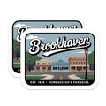 (2 Pack) Brookhaven Magnets - Mississippi Souvenir - Home Decor - 5" On Longest Side - Premium Magnet - for Cars, Refrigerators, Toolboxes, Lockers - Made in USA - MAG17445
