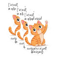 (3 Pack) Annoyed Cat Decals - Grumpy Kitten - Sarcastic Kitty Stickers - 3 Inches On Longest Side - Easy Peel & Apply - Made in USA - 3MCS2100