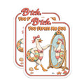 (2 Pack) Funny Goose Magnets - Sarcastic Quote - Retro Animal Humor - Stress Relief - Best Friend Coworker - 5 Inches On Longest Side - Thick Durable Magnet - Made in USA - MAG38023