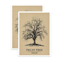 (2 Pack) Pecan Tree Magnets - Texas State Tree Decor - Nature Inspired Refrigerator Magnets - 5" On Longest Side - Premium Magnet - for Cars, Refrigerators, Toolboxes, Lockers - Made in USA - MAG17393