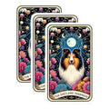(3 Pack) Shetland Sheepdog Decals - Dog Breed Stickers - Floral Laptop Decals - 3 Inches On Longest Side - Easy Peel & Apply - Made in USA - 3MCS4073
