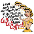 (3 Pack) Coffee Lover Decals - Sarcastic Decal - Laptop Decal - 3 Inches On Longest Side - Easy Peel & Apply - Made in USA - 3MCS1434