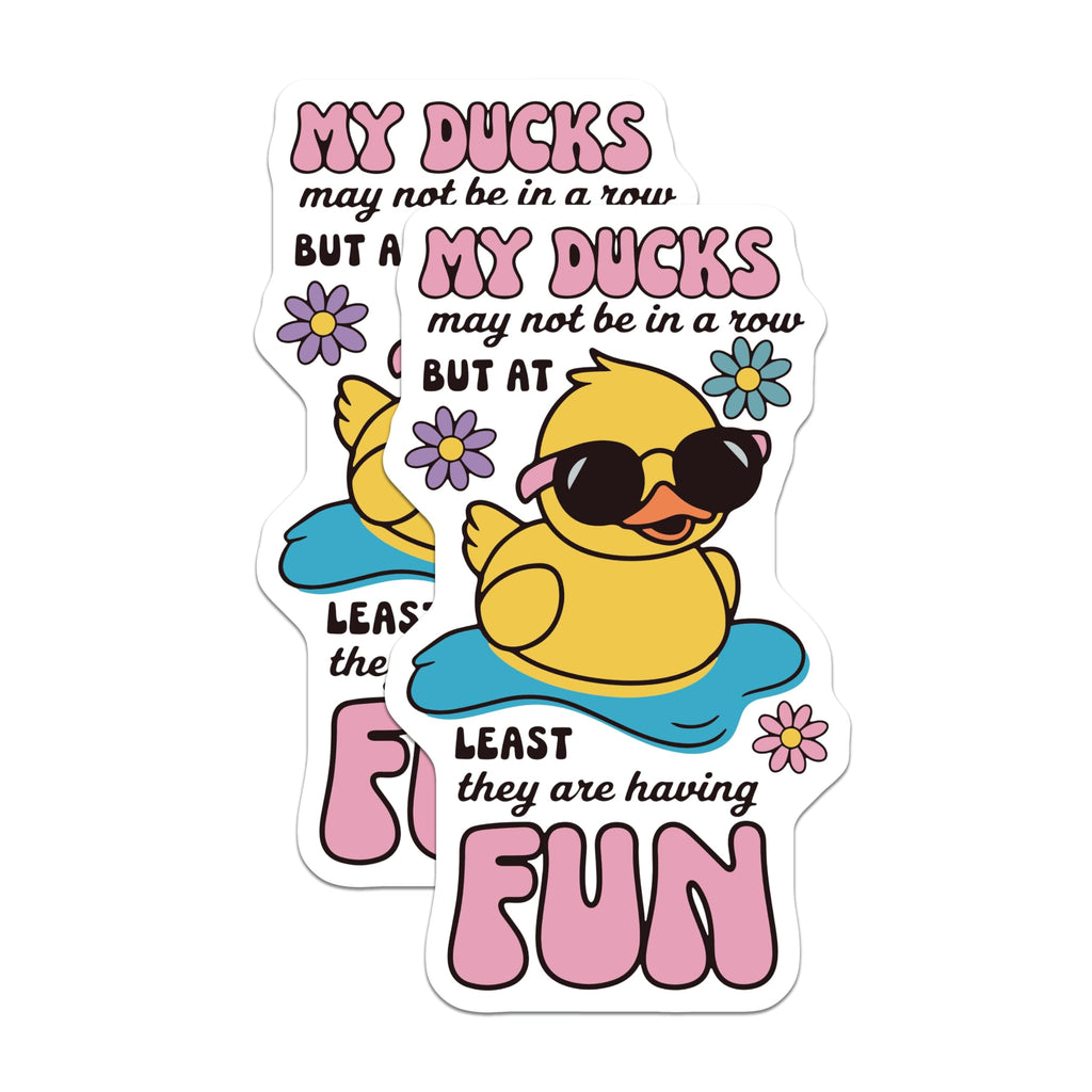(2 Pack) Funny Ducks Magnets - Having Fun - Cool Duck with Sunglasses - 5" On Longest Side - Premium Magnet - for Cars, Refrigerators, Toolboxes, Lockers - Made in USA - MAG14187