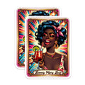 (2 Pack) Bloody Mary Buff Magnets - Vibrant Pop Art - Cocktail Drink Art - Retro Kitchen Decor - 5 Inches On Longest Side - Thick Durable Magnet - Made in USA - MAG23065