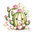 (2 Pack) Cute Cactus Magnets - Kawaii Succulent Decor - Happy Plant Lover Refrigerator Locker Magnet - Aesthetic Kitchen Office Organizer - 5" - Durable Magnet - Made in USA - MAG37337