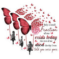 (3 Pack) Butterfly Decals - Inspirational Quote - Laptop Decal - Red Butterflies - 3 Inches On Longest Side - Easy Peel & Apply - Made in USA - 3MCS4904