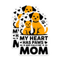 (2 Pack) Dog Mom Cat Mom Magnets - Pet Parent Refrigerator Decor - Fur Mom Mothers Day Ideas - 5 Inches On Longest Side - Thick Durable Magnet - Made in USA - MAG29885